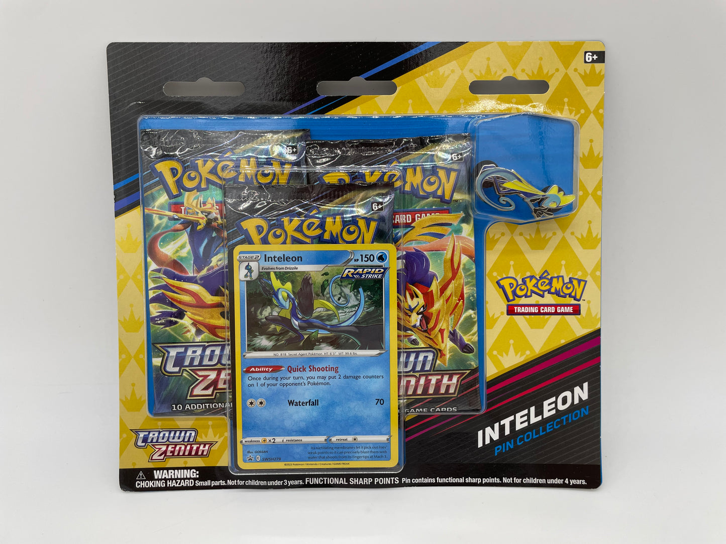 Pokémon TCG: Crown Zenith Inteleon Pin Collection ENG